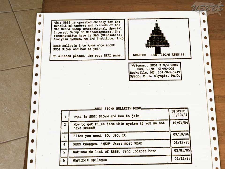 Welcome Screen - First Home of USBBS